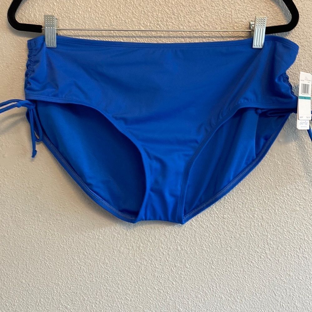 NWT-ELEMAR Dark French blue high waisted bikini bottoms- Size 16